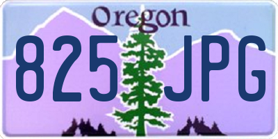 OR license plate 825JPG