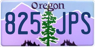 OR license plate 825JPS
