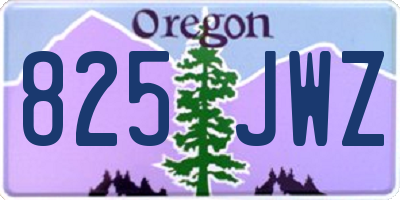 OR license plate 825JWZ