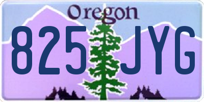 OR license plate 825JYG