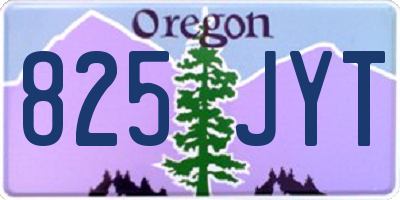 OR license plate 825JYT