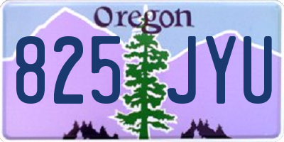 OR license plate 825JYU