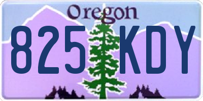 OR license plate 825KDY