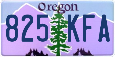 OR license plate 825KFA