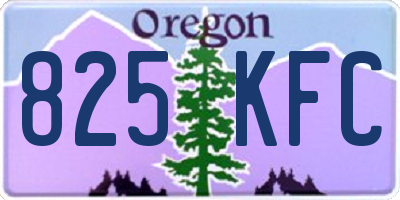 OR license plate 825KFC