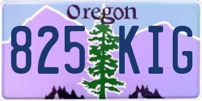 OR license plate 825KIG