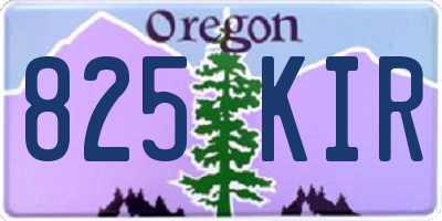 OR license plate 825KIR