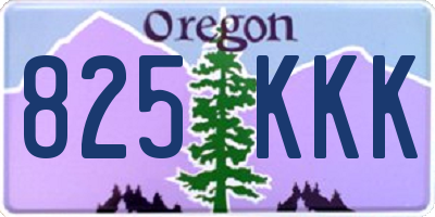 OR license plate 825KKK