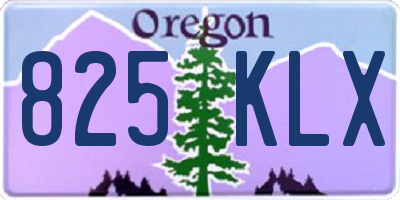 OR license plate 825KLX