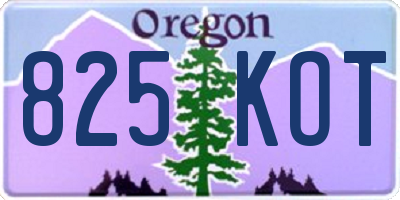 OR license plate 825KOT