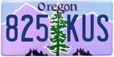 OR license plate 825KUS