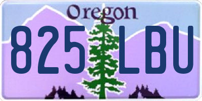 OR license plate 825LBU