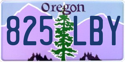 OR license plate 825LBY