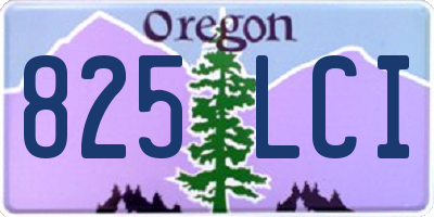 OR license plate 825LCI