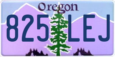OR license plate 825LEJ