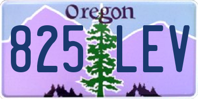OR license plate 825LEV