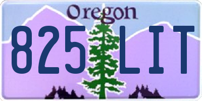 OR license plate 825LIT