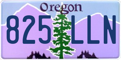 OR license plate 825LLN