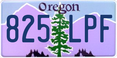 OR license plate 825LPF