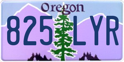 OR license plate 825LYR