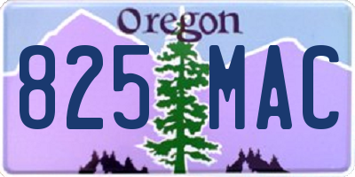 OR license plate 825MAC