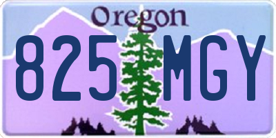 OR license plate 825MGY