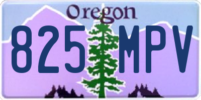 OR license plate 825MPV