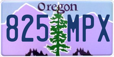 OR license plate 825MPX