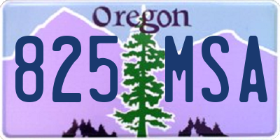 OR license plate 825MSA