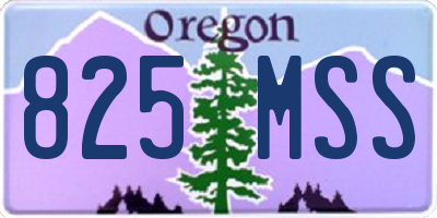 OR license plate 825MSS