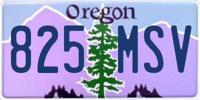 OR license plate 825MSV