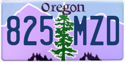 OR license plate 825MZD