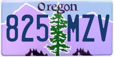 OR license plate 825MZV