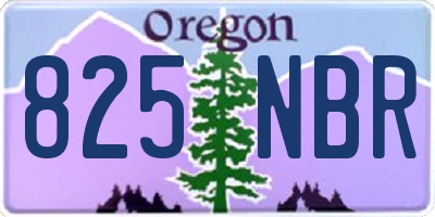 OR license plate 825NBR