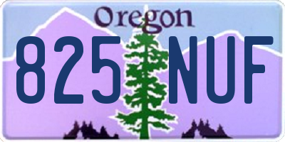 OR license plate 825NUF