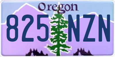 OR license plate 825NZN