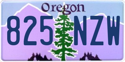OR license plate 825NZW