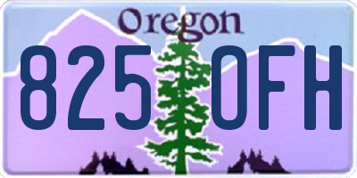 OR license plate 825OFH