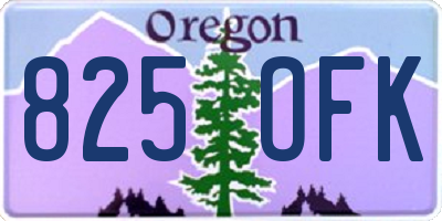 OR license plate 825OFK