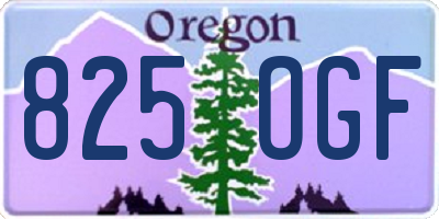 OR license plate 825OGF