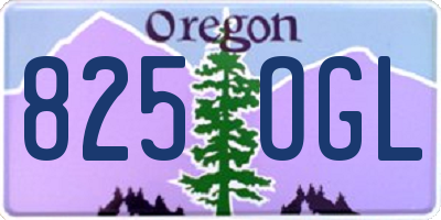 OR license plate 825OGL