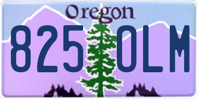 OR license plate 825OLM