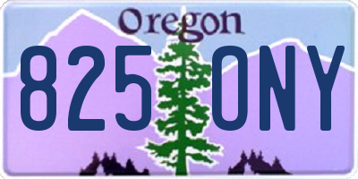 OR license plate 825ONY
