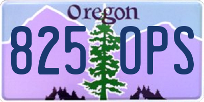 OR license plate 825OPS