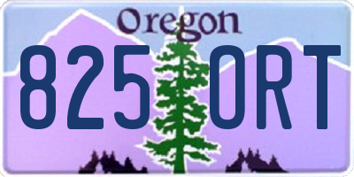 OR license plate 825ORT