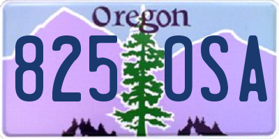 OR license plate 825OSA