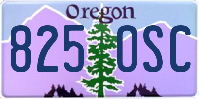 OR license plate 825OSC