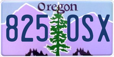 OR license plate 825OSX
