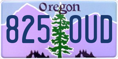 OR license plate 825OUD