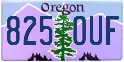 OR license plate 825OUF